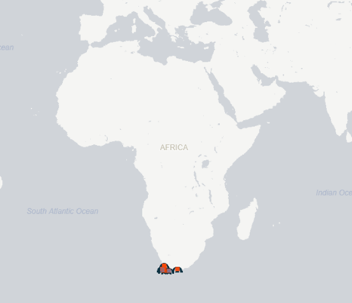 Orientation map of observation sites