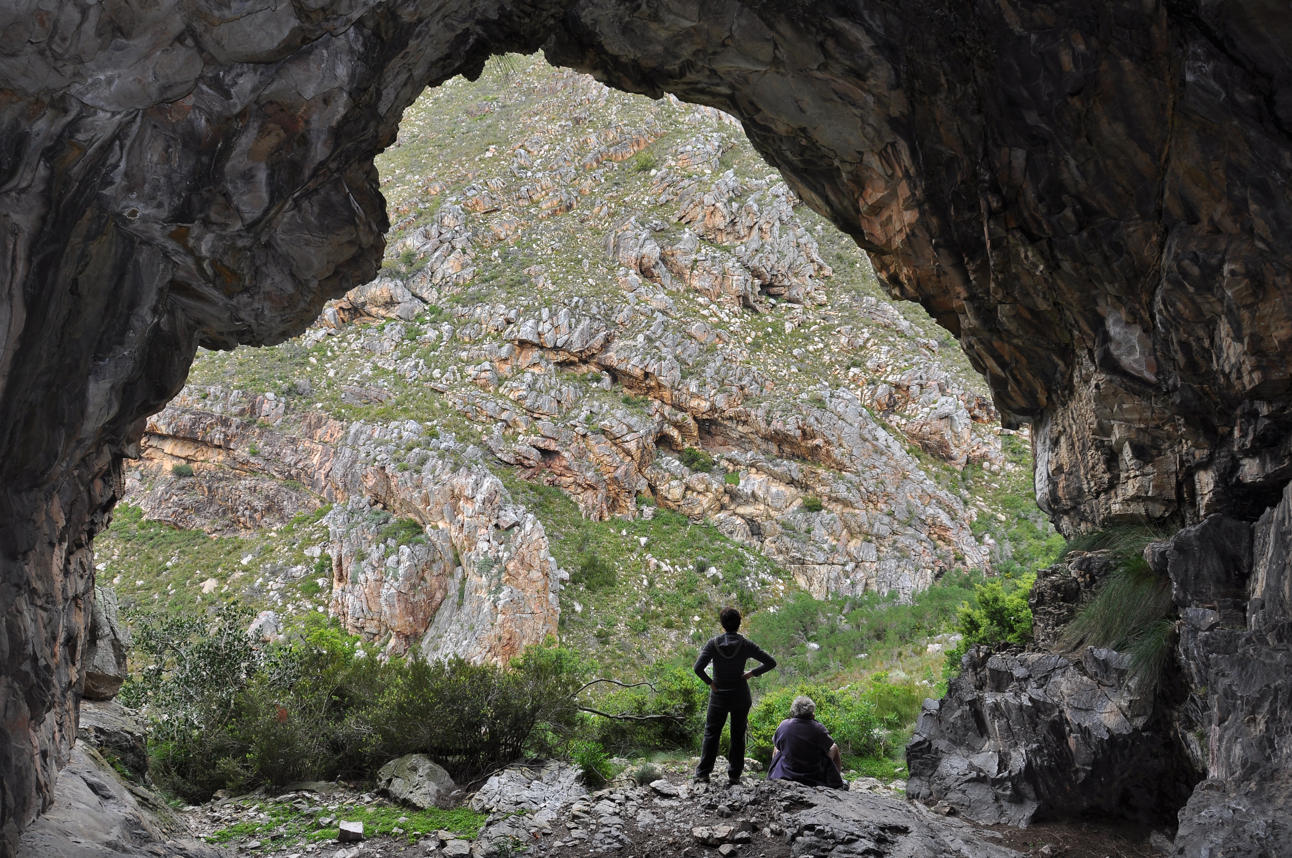 Aerial or overview photograph of the cave area