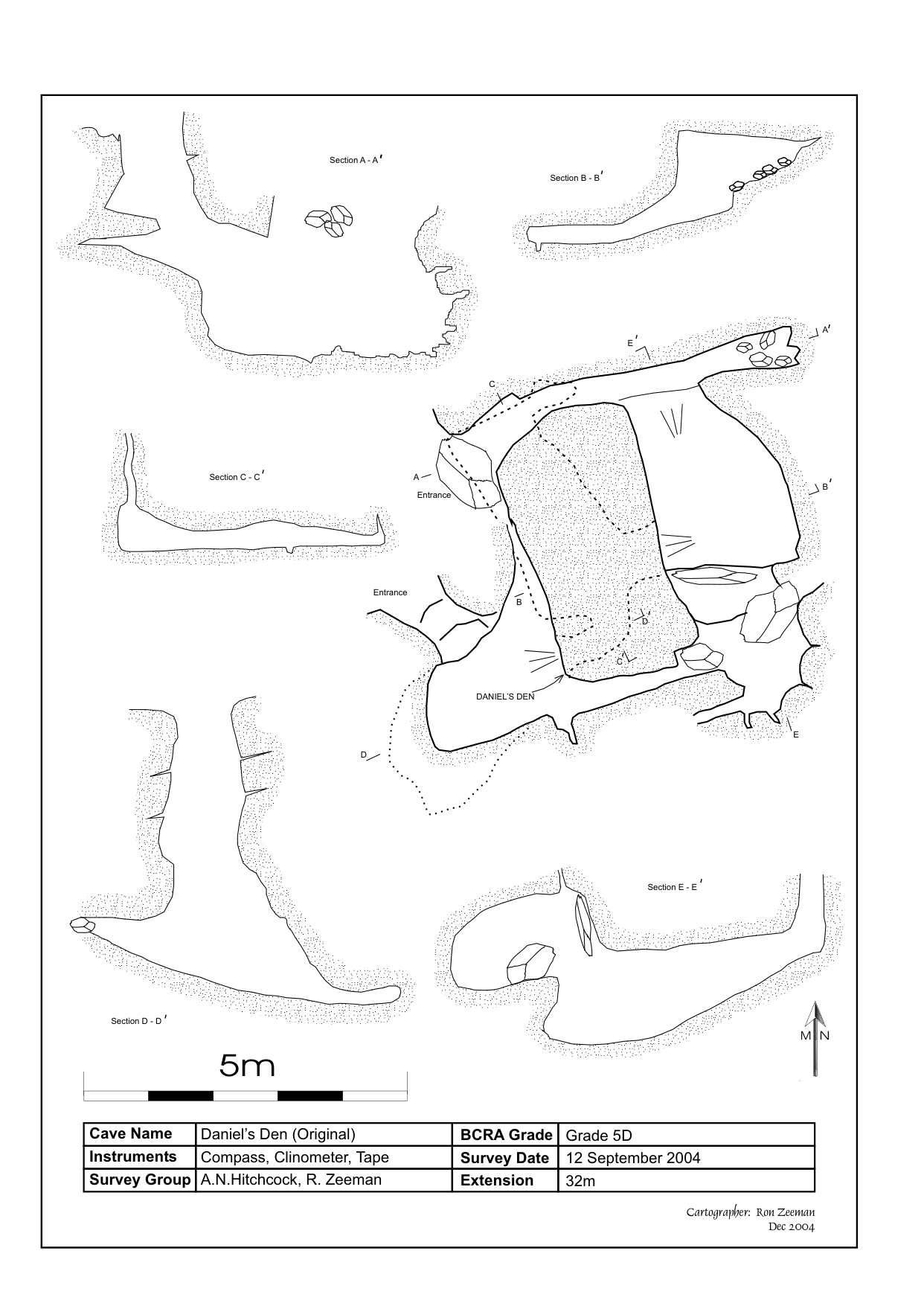 Survey — Daniels Den Original Cave