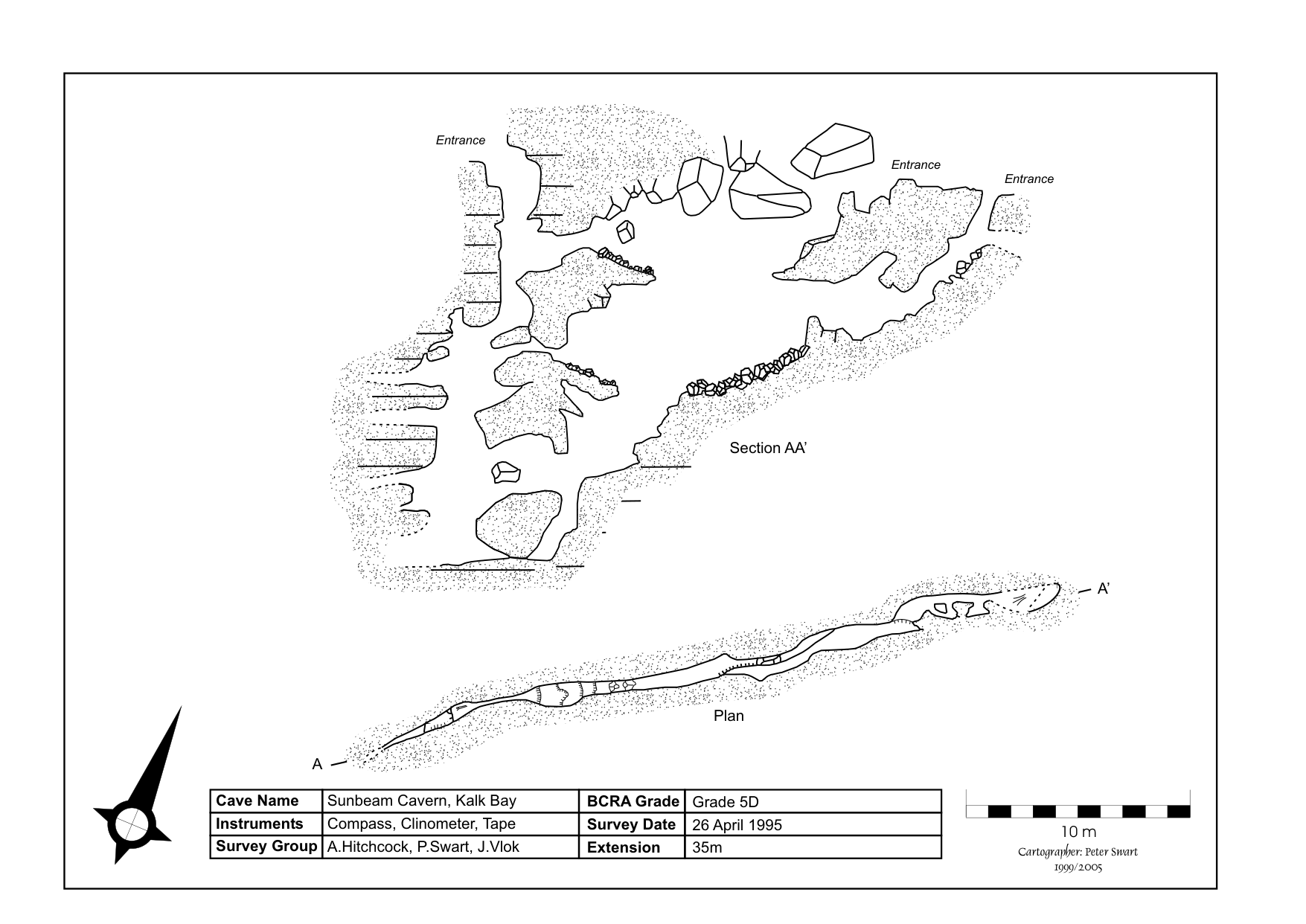 Survey — Sunbeam Cavern Cave