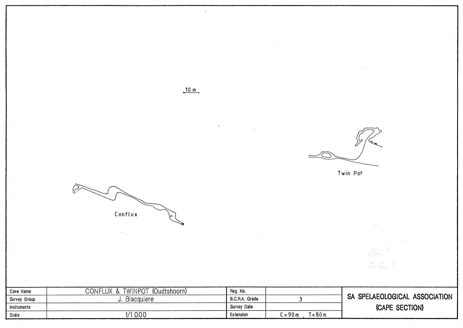 Survey — Conflux Cave Twinpot Cave
