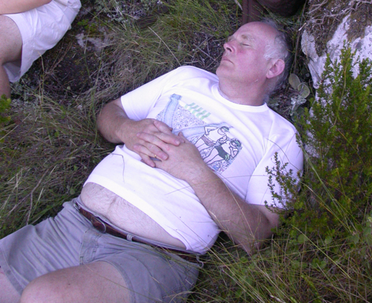 Lee Hall takes a rest near Vivarium 7651