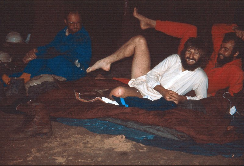 Dick Apple and Terry Deacon   Underground camp in Efflux