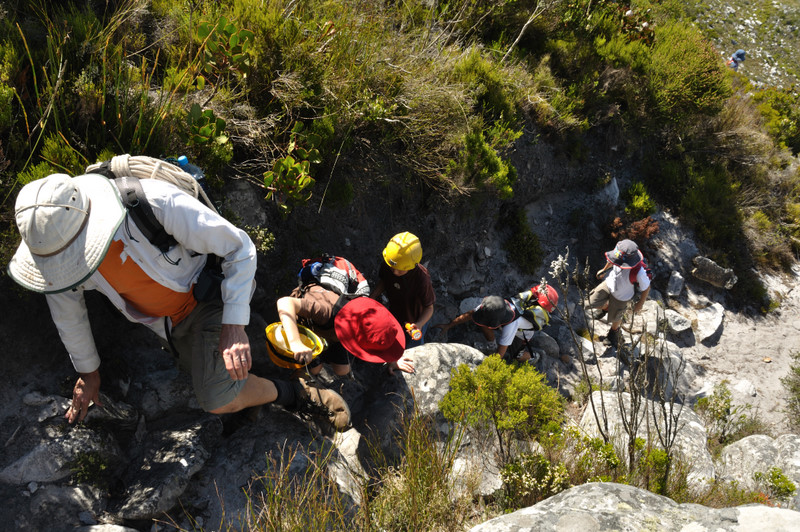 Climbing the staircase to Oread Halls DSC 6951