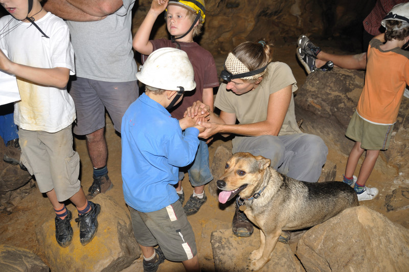 Oread Halls Grand Hall Euan with cave cricket DSC 7081