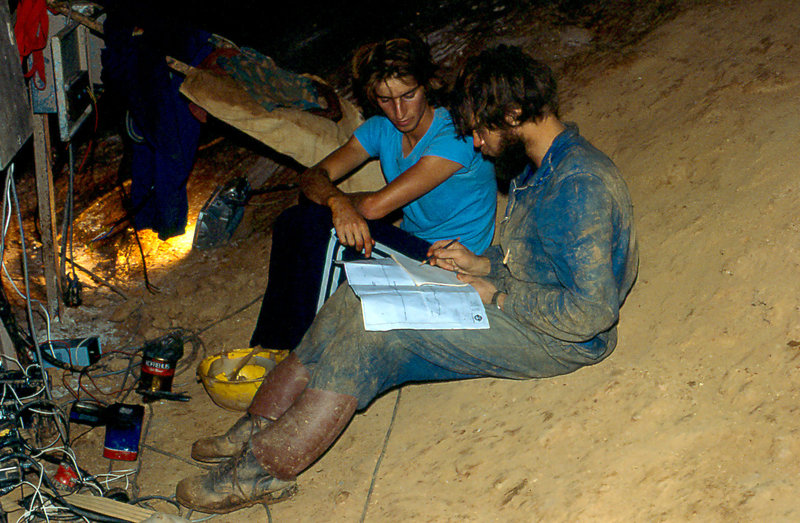 Cango 3 Easter 1980  expedition surveyor Dave Crombie and ap