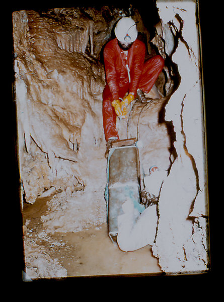 end of Cango stream passage Apple Green Anthony Hitchcock