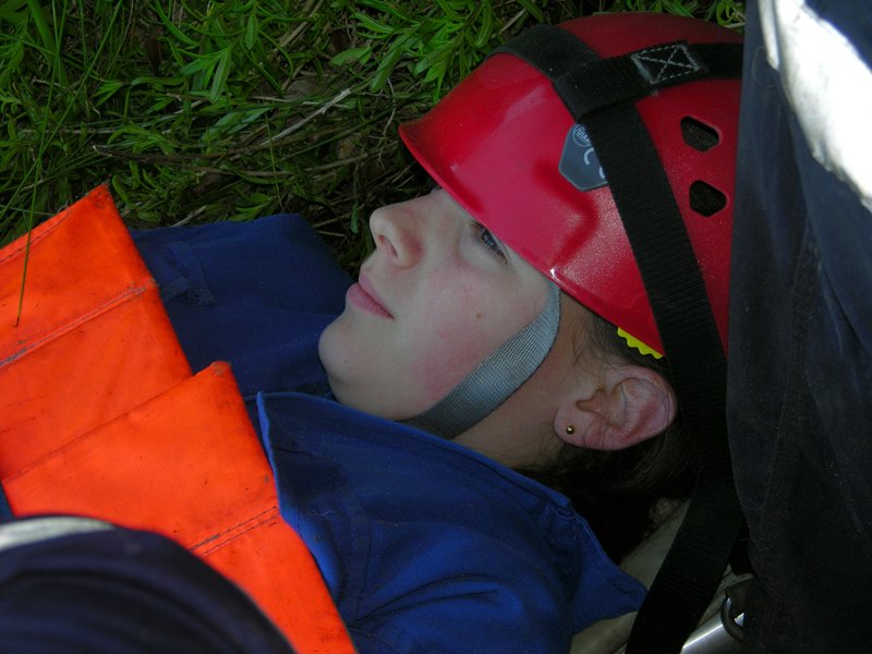 Clovelly Cave rescue practice in progress DSCN5305