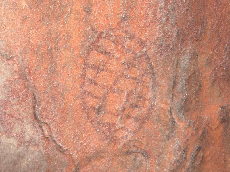 Whitchers Cave geometric painting next to main cave DSC 6798